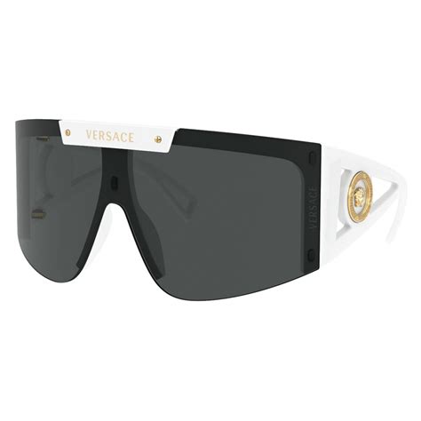 versace white statement frame sunglasses|versace shield sunglasses women.